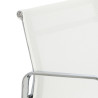 Fotel Biurowy CH1171T, Biały, Siateczka, Chrom, Inspirowany EA119