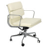 Fotel Biurowy CH2171, Biały, Skórzany, Chrom, Inspirowany EA117