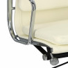 Fotel Biurowy CH2171, Biały, Skórzany, Chrom, Inspirowany EA117