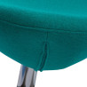 Fotel Jajo z Podnóżkiem, Zielony, Syntetyczna Wełna YQ-23, Inspirowany Egg