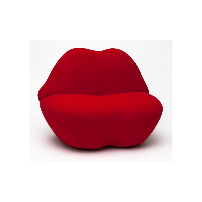 Fotel Tapicerowany, Usta, Czerwony, Inspirowany KISS BOCCA