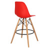 Hoker Czerwony, Stołek Barowy P016W PP, Krzesło Barowe Inspirowany DSW