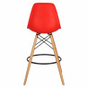 Hoker Czerwony, Stołek Barowy P016W PP, Krzesło Barowe Inspirowany DSW