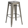Hoker, Krzesło Barowe, Metalowe, Paris 75cm, Inspirowane Tolix