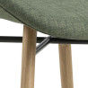 Krzesło Tapicerowane Batilda, Zielone, Drewniane Nogi