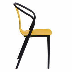 Krzesło Bella, Czarne / Żółte, Nowoczesne