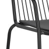 Krzesło Bill Arm, Czarne z Podłokietnikami, Ażurowe i Metalowe