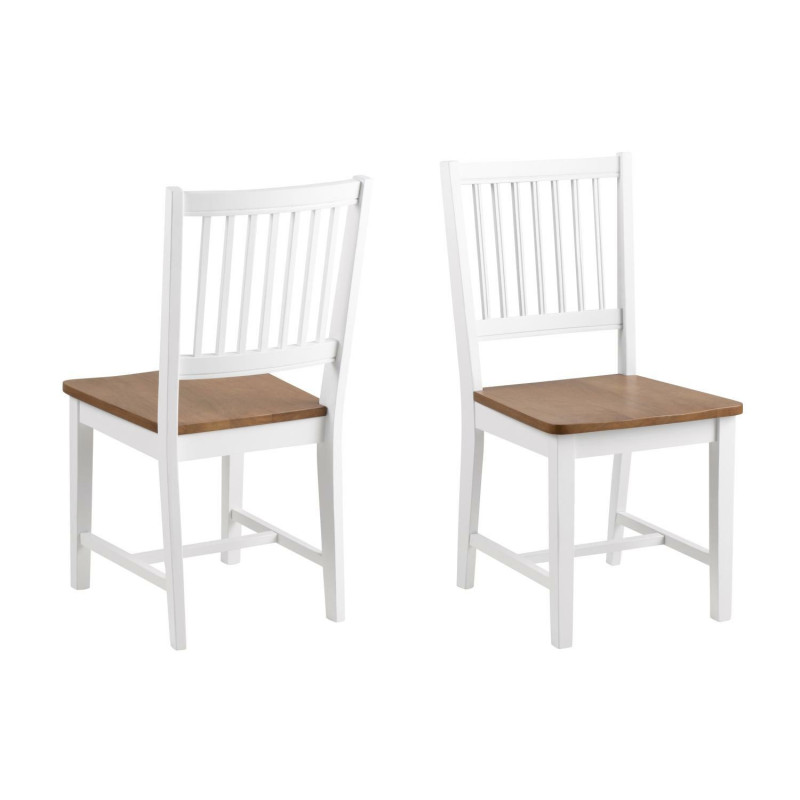 Krzesło Brisbane, Drewniane, Białe, Klasyczne, Drewniane Siedzisko
