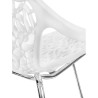 Krzesło Glamour Cepelia (Białe, Chromowane Nogi, Inspirowane Caprice)