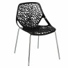 Krzesło Cepelia (Czarne, Chromowane Nogi, Inspirowane Caprice)