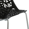 Krzesło Cepelia (Czarne, Chromowane Nogi, Inspirowane Caprice)