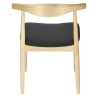 Krzesło Drewniane Codo (Naturalne, Czarne Siedzisko, Inspirowane Elbow Chair)