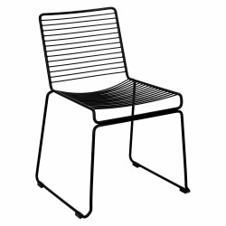 Krzesło Metalowe Dilly, Czarne, Ażurowe, Minimalistyczne