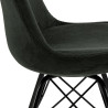 Krzesło Tapicerowane Eris, Ciemna Zieleń, Sztruks, Czarne Metalowe Nogi