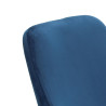 Krzesło Tapicerowane Floyd - Velvet, Niebieskie, Czarne Metalowe Nogi