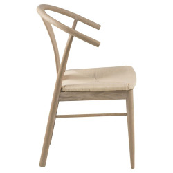 Krzesło Janik, Drewniane, Dębowe, Siedzisko z Plecionki, Skandynawskie