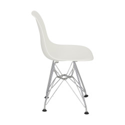 Krzesło Dziecięce P016 (Białe, Chromowane Nogi, Inspirowane DSR)