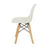 Krzesło Dziecięce P016 - Białe, Drewniane Nogi, Inspirowane DSR