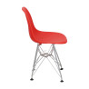 Krzesło Dziecięce P016 (Czerwone, Chromowane Nogi, Inspirowane DSR)