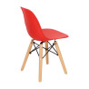 Krzesło Dziecięce P016 (Czerwone, Drewniane Nogi, Inspirowane DSR)