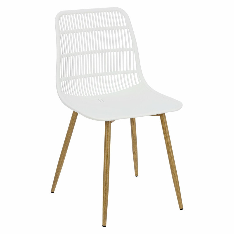 Krzesło Klaus, Białe, Minimalistyczne i Skandynawskie, Drewniane Nogi