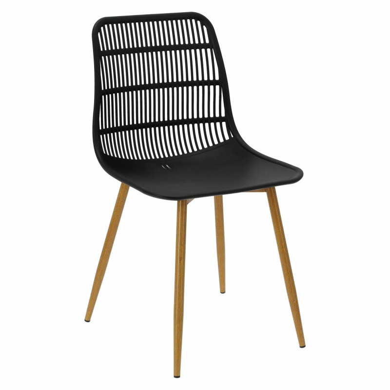 Krzesło Klaus, Czarne, Minimalistyczne i Skandynawskie, Drewniane Nogi