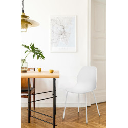 Krzesło Layer 4, Białe, Minimalistyczne, Nowoczesne