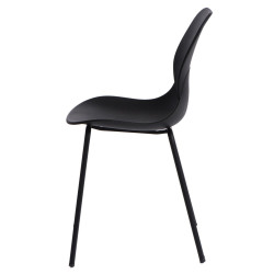 Krzesło Layer 4, Czarne, Minimalistyczne, Nowoczesne
