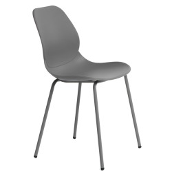 Krzesło Layer 4, Szare, Minimalistyczne, Nowoczesne