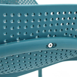 Krzesło Malibu, Niebieskie, Tworzywo, Z Podłokietnikami