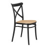 Krzesło Moreno, Czarne, Tworzywo z Wenecką Plecionką, Klasyczne
