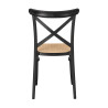 Krzesło Moreno, Czarne, Tworzywo z Wenecką Plecionką, Klasyczne