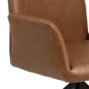 Krzesło Tapicerowane Naya Vintage, Brązowe, Skórzane, Podłokietniki, Czarne Nogi