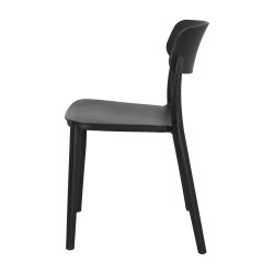 Krzesło Nopie, Czarne z Tworzywa, Odporne na Warunki Atmosferyczne