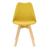 Krzesło Norden Cross PP, Żółte, Miękkie Siedzisko, Drewniane Nogi