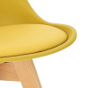 Krzesło Norden Cross PP, Żółte, Miękkie Siedzisko, Drewniane Nogi