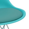 Krzesło Norden PP, Niebieskie, Miękkie Siedzisko, Drewniane Nogi, Inspirowane DSR