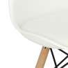 Krzesło Norden PP, Białe, Miękkie Siedzisko, Drewniane Nogi, Inspirowane DSW