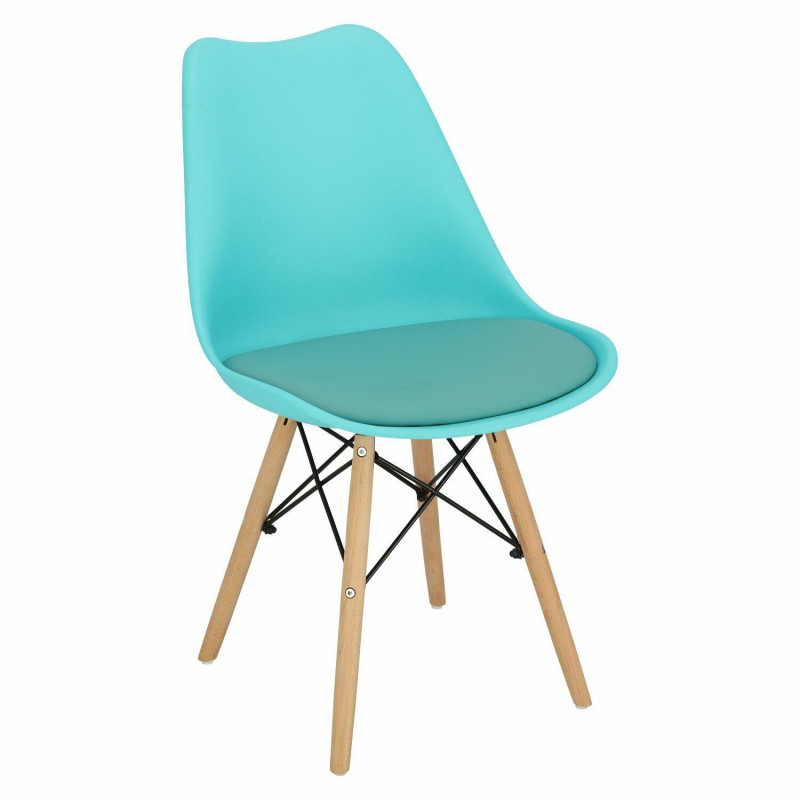 Krzesło Norden PP, Niebieskie, Miękkie Siedzisko, Drewniane Nogi, Inspirowane DSW