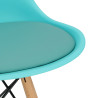 Krzesło Norden PP, Niebieskie, Miękkie Siedzisko, Drewniane Nogi, Inspirowane DSW