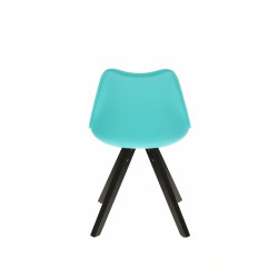 Krzesło Norden Star Square PP, Niebieskie, Miękkie Siedzisko, Czarne Nogi