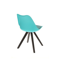Krzesło Norden Star Square PP, Niebieskie, Miękkie Siedzisko, Czarne Nogi
