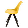 Krzesło Norden Star Square PP, Żółte, Miękkie Siedzisko, Czarne Nogi