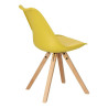 Krzesło Norden Star Square PP, Żółte, Miękkie Siedzisko, Drewniane Nogi