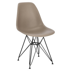 Krzesło P016 PP (Szare, Czarne Metalowe Nogi, Inspirowane DSR)