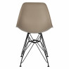 Krzesło P016 PP (Szare, Czarne Metalowe Nogi, Inspirowane DSR)