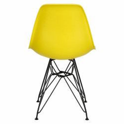 Krzesło P016 PP (Żółte, Czarne Metalowe Nogi, Inspirowane DSR)