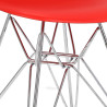 Krzesło P016 PP (Czerwone, Chromowane Nogi, Inspirowane DSR)
