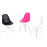 Krzesło P016 PP (Różowe, Chromowane Nogi, Inspirowane DSR)
