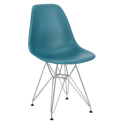 Krzesło P016 PP (Zielone, Chromowane Nogi, Inspirowane DSR)